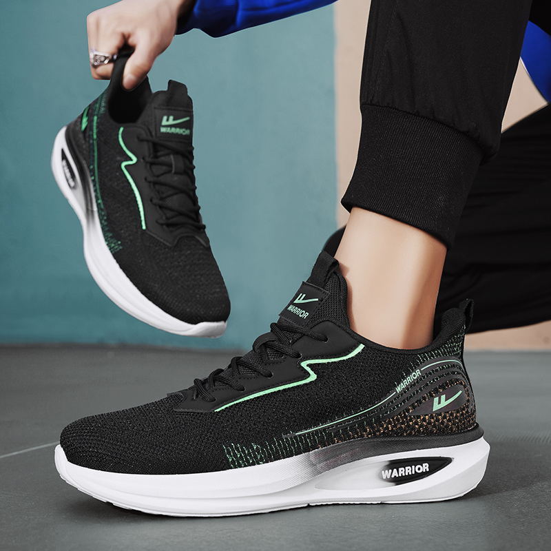 WARRIOR Running Shoes Men Low-Top Green - POIZON