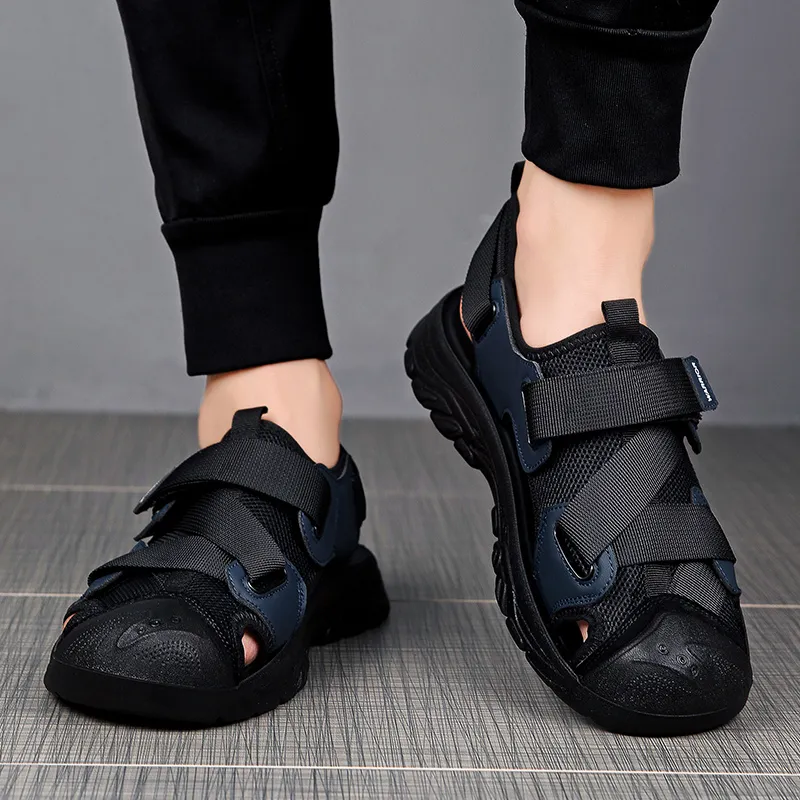 Warrior Casual Chef Shoes Beach Sandals Men's Black Blue-8