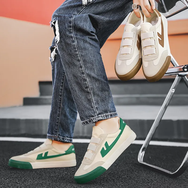 Warrior Slip Resistant, Abrasion Resistant, Lightweight Low Top Canvas Shoes Unisex Beige Green-8