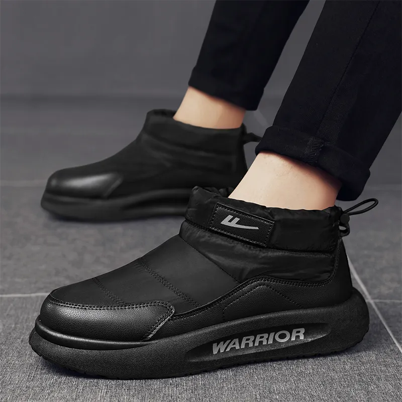 Warrior Thermal Cushioning Height Increase Short Snow Boots Men's Black-9