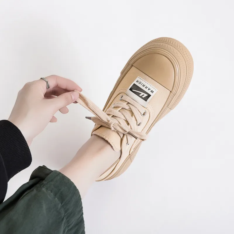 Warrior Anti Slip And Wear Resistant Breathable Lightweight Height Increasing Cushioning Low Top Canvas Shoes Women's-9