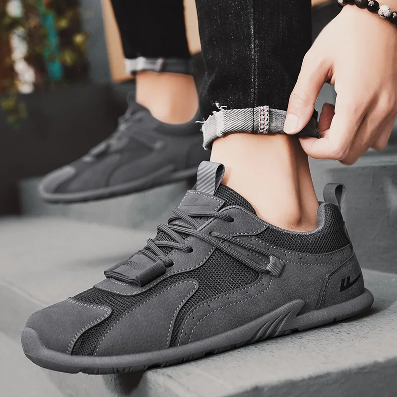 Warrior Coverage Abrasion Resistant Lightweight Breathable Slip Resistant Low Top Casual Shoes Men's Gray-5