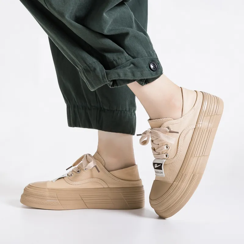 Warrior Anti Slip And Wear Resistant Breathable Lightweight Height Increasing Cushioning Low Top Canvas Shoes Women's-10