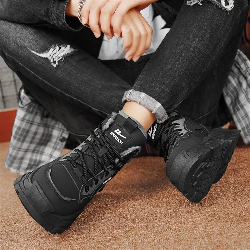 Warrior Short Martin Boot Men's Black Gray-5