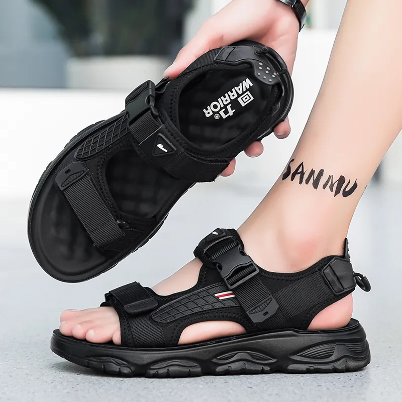 Warrior Casual Chef Shoes Beach Sandals Men's Black-7