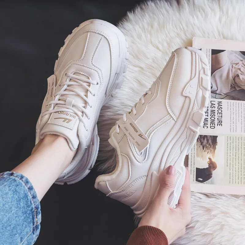 Warrior Slip Resistant, Abrasion Resistant, Lightweight, Height Increasing Coverage Low Top Chunky Sneakers Women's-26