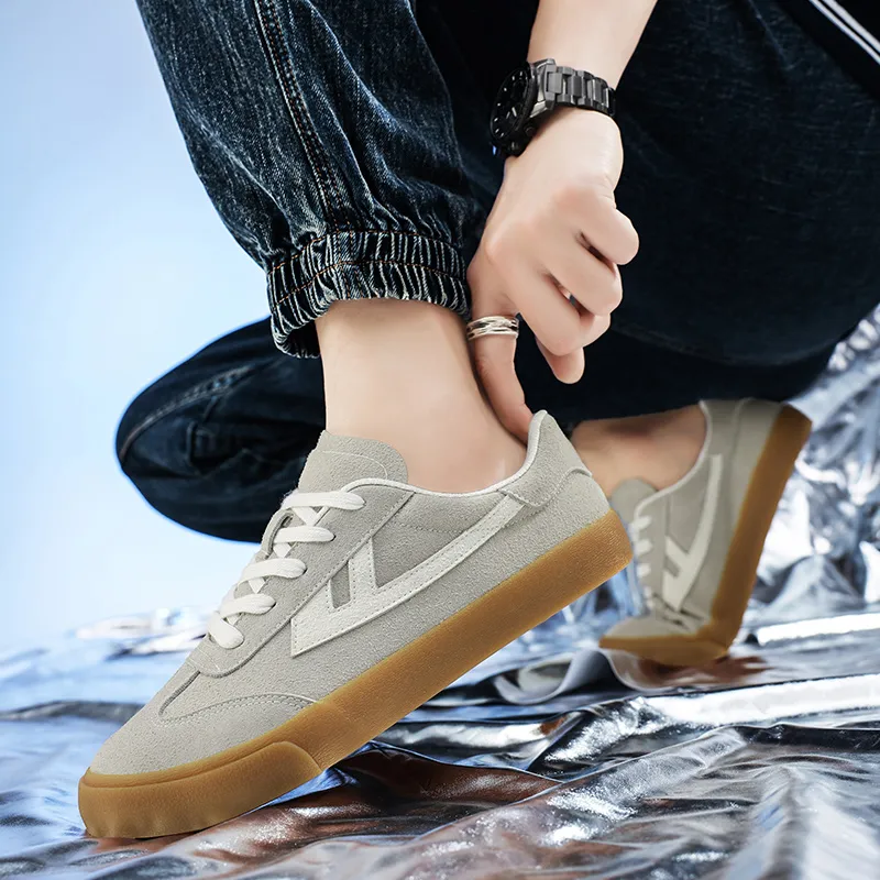 Warrior German Army Trainers Abrasion Resistant, Lightweight, And Breathable Low Top Skateboard Shoes Unisex Gray White-12
