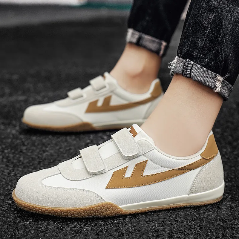 Warrior Wear resistant Lightweight Breathable And Non slip. Low Top Canvas Shoes Unisex Beige Brown-10