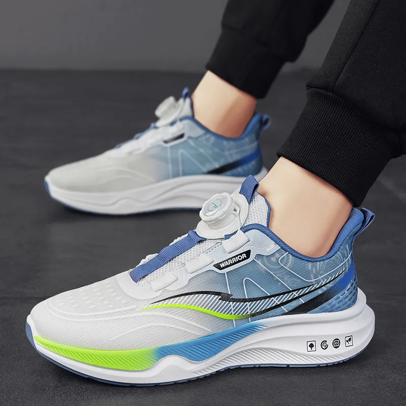 Warrior Cushioning Abrasion Resistant Lightweight Breathable Slip Resistant Low Top Running Shoes Men's Dusty Blue-8