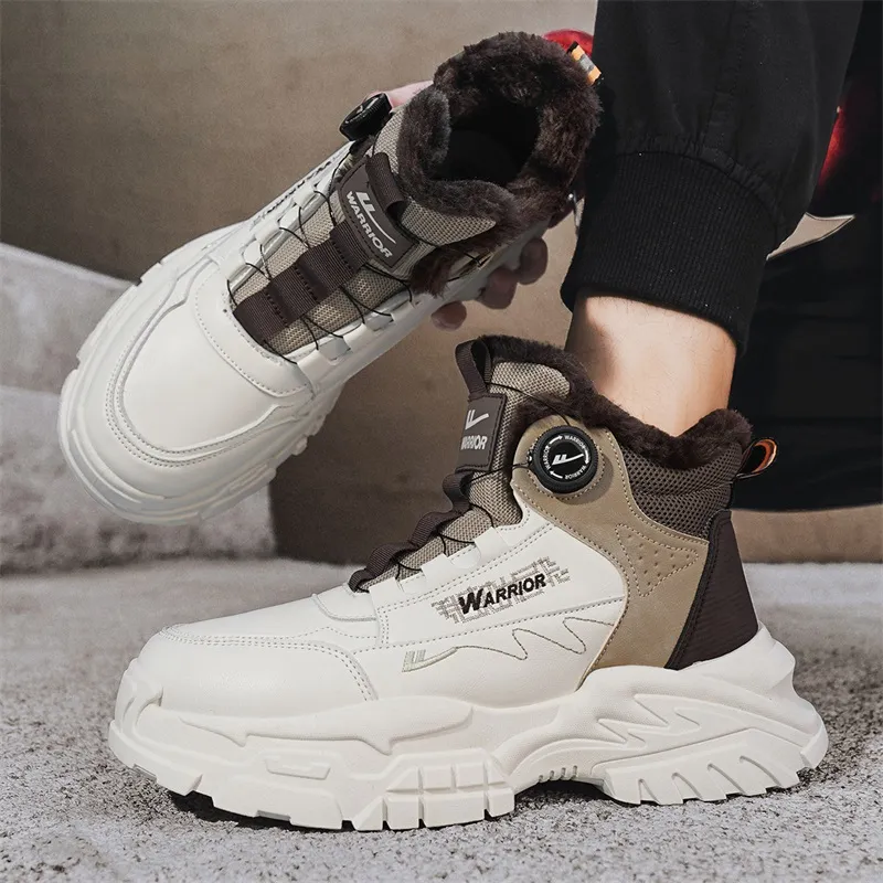 Warrior Ankle Length Martin Boot Men's Beige Khaki Brown-7