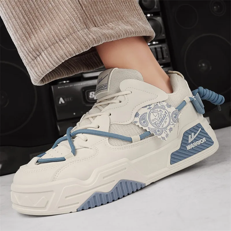 WARRIOR Skateboard Shoes Unisex Low Top Blue-9