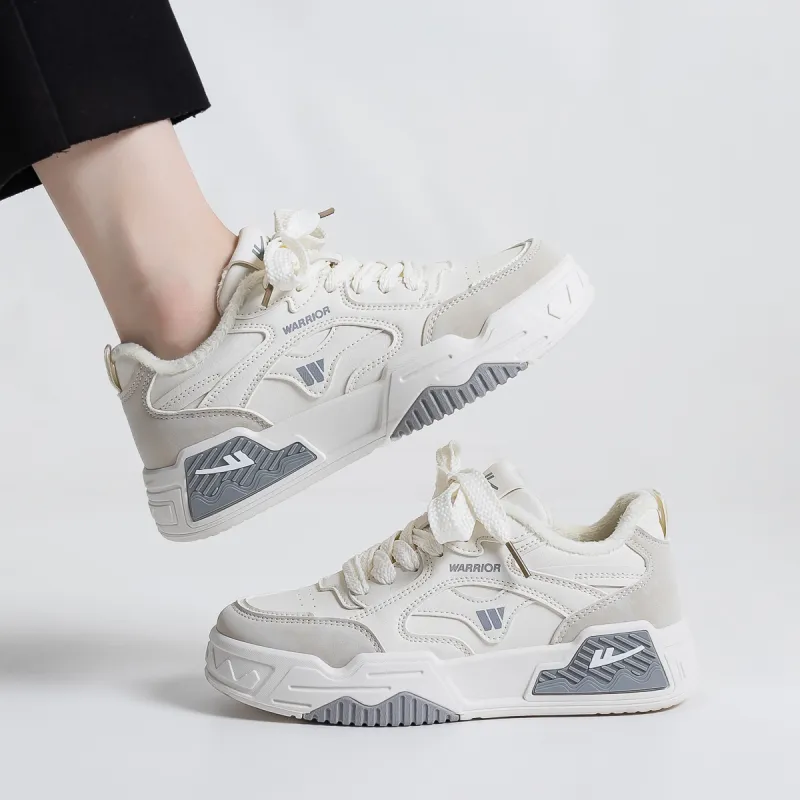 Warrior Full-Coverage Warm Anti-Slip And Wear-Resistant Lightweight Height Increasing Low-Top Skateboard Shoes Women's-6