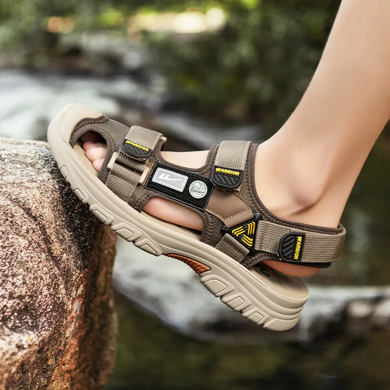 Warrior Beach Sandals Men's Khaki Brown-6
