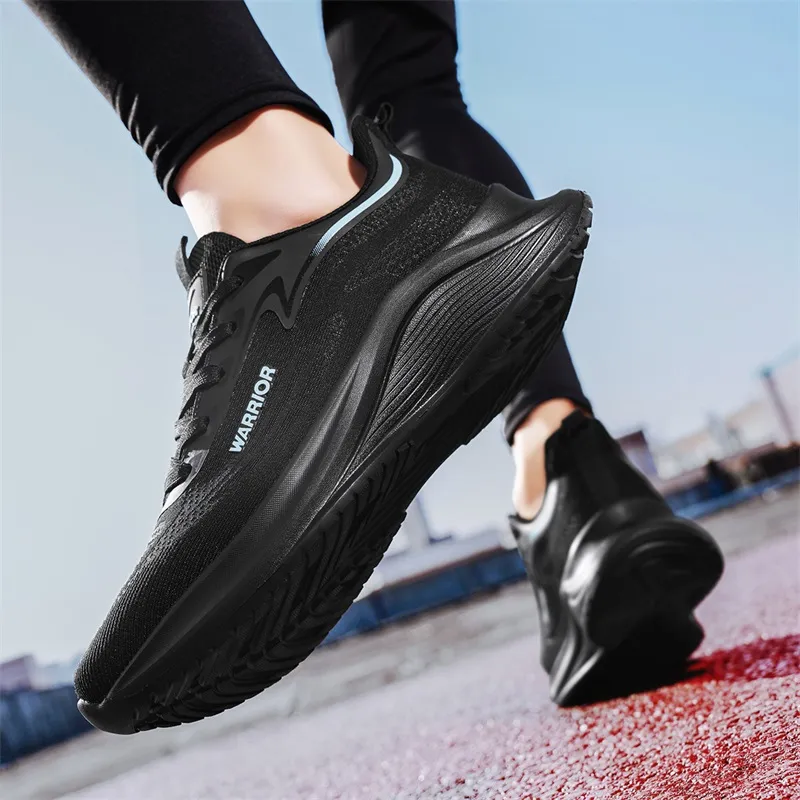 Warrior Slip Resistant, Abrasion Resistant, Lightweight, Rebound Coverage Low Top Long Distance Running Shoes Unisex-32