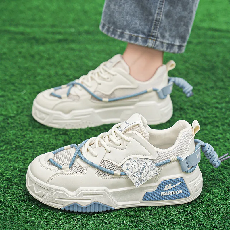 WARRIOR Skateboard Shoes Unisex Low Top Blue-13