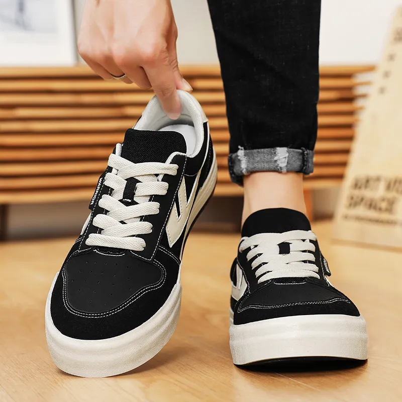 Warrior Coverage Slip Resistant, Abrasion Resistant, Breathable Low Top Skateboard Shoes Unisex Black Rice-6