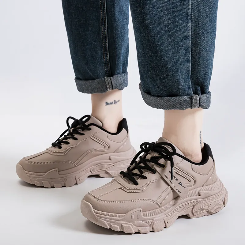 Warrior Slip Resistant, Abrasion Resistant, Lightweight, Height Increasing Coverage Low Top Chunky Sneakers Women's-11
