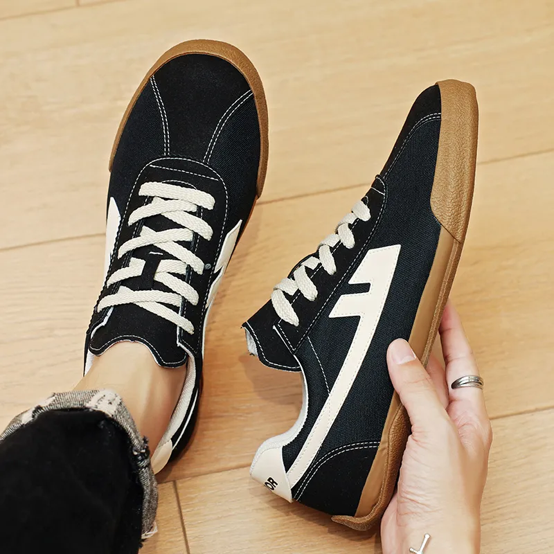 Warrior Slip Resistant, Abrasion Resistant, Breathable, Lightweight Low Top Canvas Shoes Unisex Black Rice-9