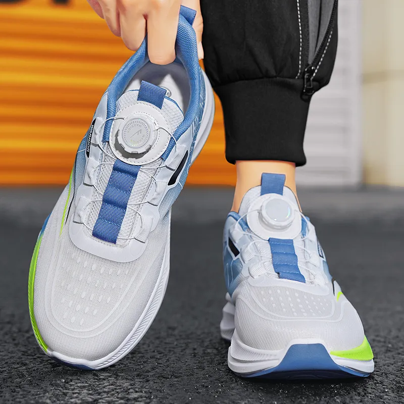 Warrior Cushioning Abrasion Resistant Lightweight Breathable Slip Resistant Low Top Running Shoes Men's Dusty Blue-10