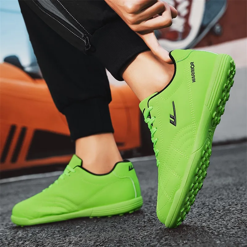 Warrior TF Turf Artificial Ground, Indoor Breathable, Lightweight Coverage Soccer Shoes Unisex Fluorescent Green Black-5