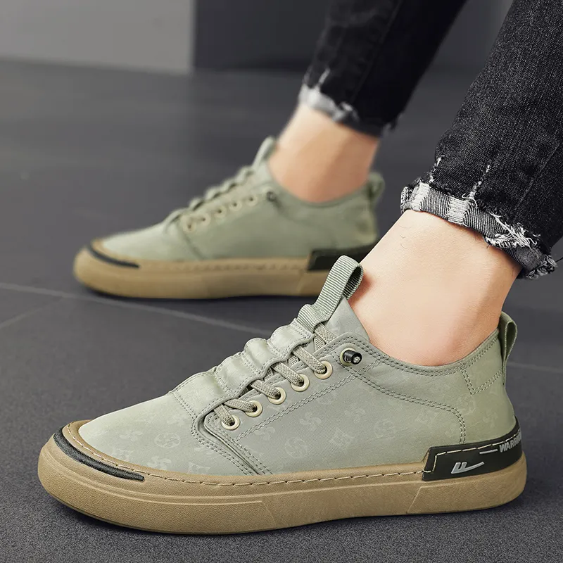 Warrior Slip on Shoes Abrasion Resistant Lightweight Slip Resistant Low Top Skateboard Shoes Men's Green-11
