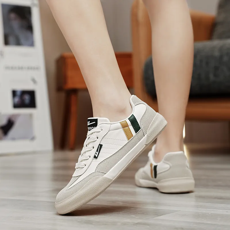 WARRIOR Canvas Shoes Unisex Low Top Gray/Green-13
