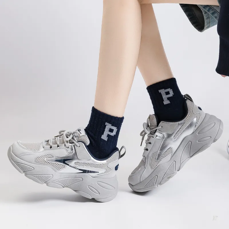Warrior Wear resistant, Lightweight, Breathable, And Non slip. Low Top Chunky Sneakers Women's-2