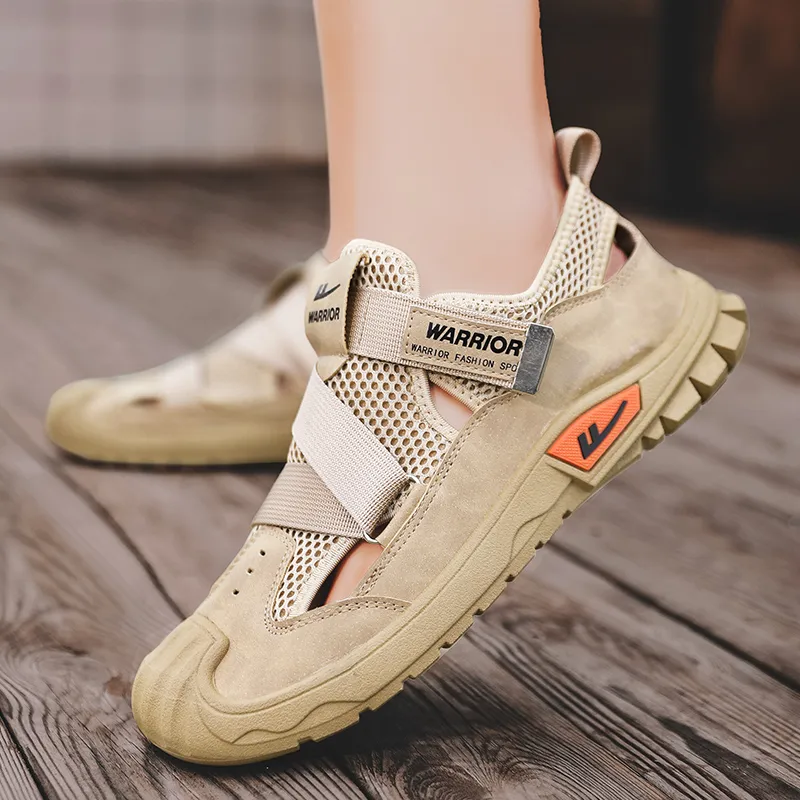 Warrior River Trekking Shoes Wear resistant, Lightweight, Breathable, And Non slip. Beach Sandals Men's Khaki-3