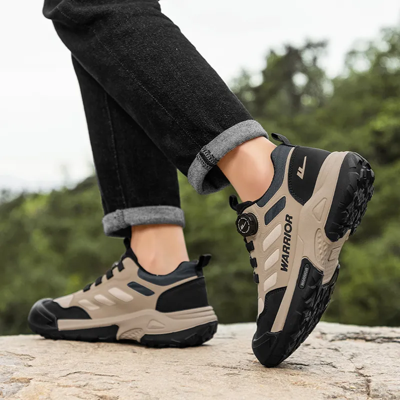 WARRIOR Chunky Sneakers Men Low Top Gray-4