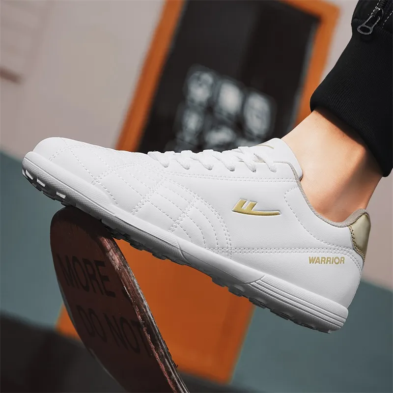 Warrior TF Turf Artificial Ground, Indoor Breathable, Lightweight Coverage Soccer Shoes Unisex White Gold-6
