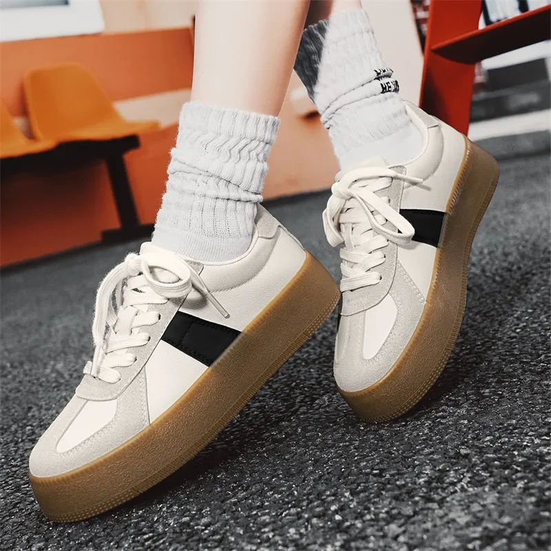 WARRIOR Skateboard Shoes Unisex Low Top Black/Khaki-10