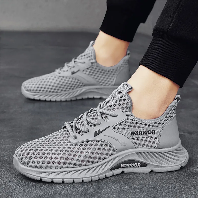 Warrior Shock Absorbing, Non Slip, Wear Resistant, Breathable And Lightweight Low Top Casual Shoes Men's Gray-9