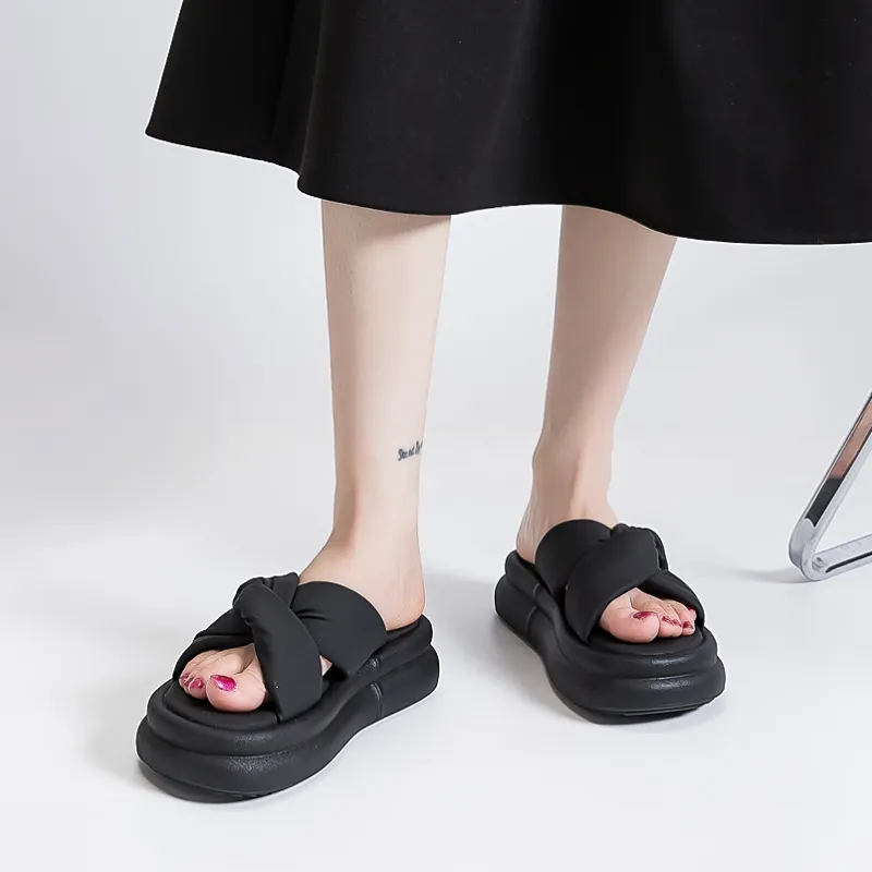 Warrior Slip Resistant Abrasion Resistant Quick Dry Slide Slippers Women's Black-5