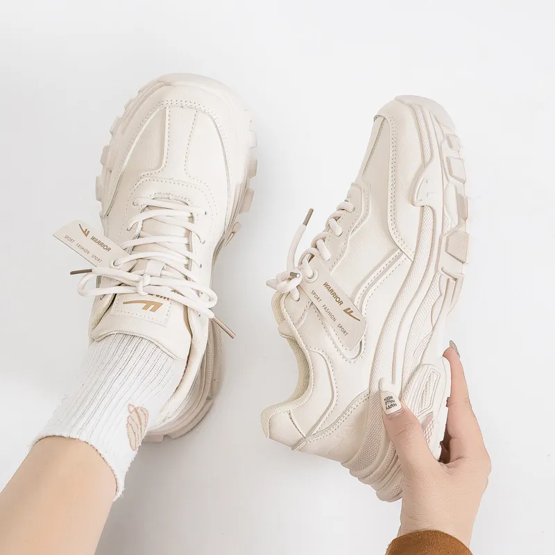 Warrior Slip Resistant, Abrasion Resistant, Lightweight, Height Increasing Coverage Low Top Chunky Sneakers Women's-14
