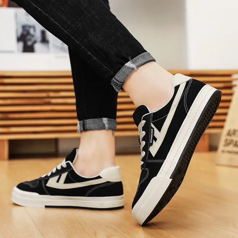 Warrior Coverage Slip Resistant, Abrasion Resistant, Breathable Low Top Skateboard Shoes Unisex Black Rice-9