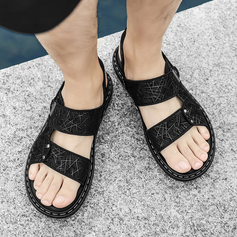 Warrior Casual Chef Shoes Beach Sandals Men's Black-11