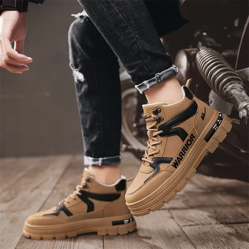 Warrior Work Boots Men's Khaki Black-5