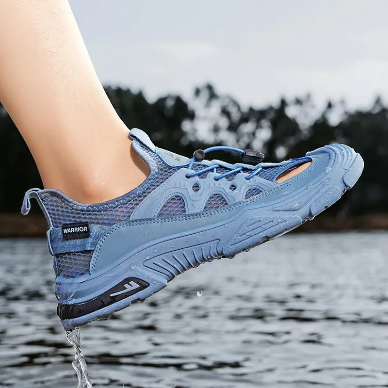 Warrior River Trekking Shoes Wear resistant, Lightweight, Breathable, And Non slip. Beach Sandals Men's Blue-5
