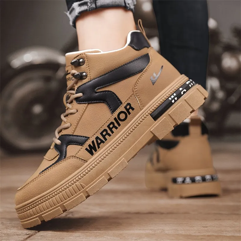 Warrior Work Boots Men's Khaki Black-8