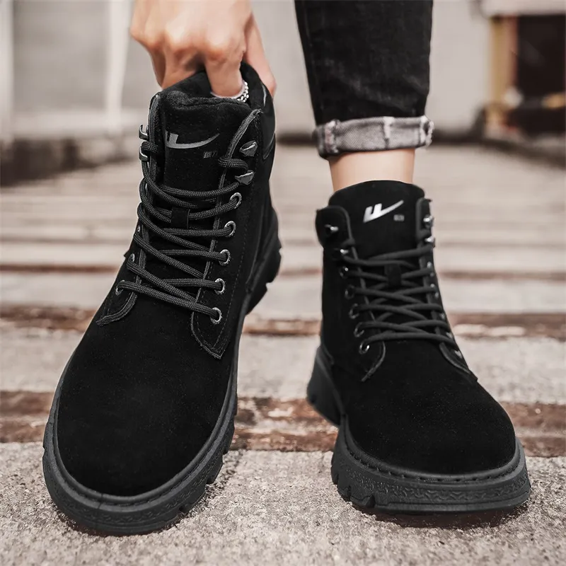 Warrior Short Mid Calf Martin Boot Men's Black-6
