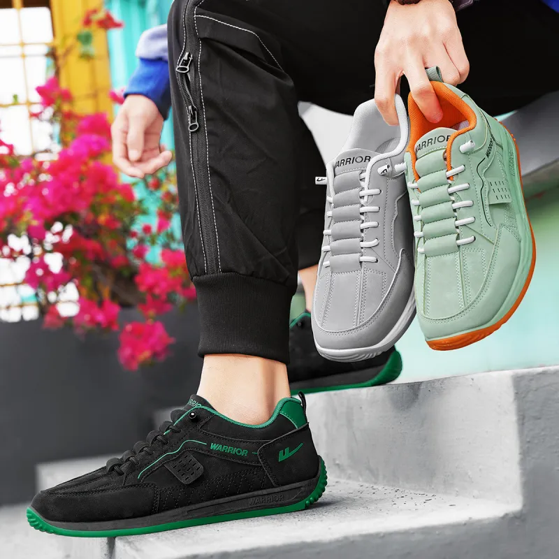 Warrior Soft Sole Driving Shoes Anti-Slip And Wear-Resistant Lightweight Low-Top Skateboard Shoes Men's Light Green-7