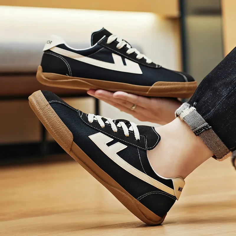 Warrior Slip Resistant, Abrasion Resistant, Breathable, Lightweight Low Top Canvas Shoes Unisex Black Rice-10