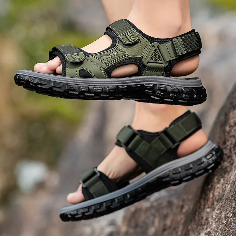 Warrior Beach Sandals Men's Army Green/Black-6
