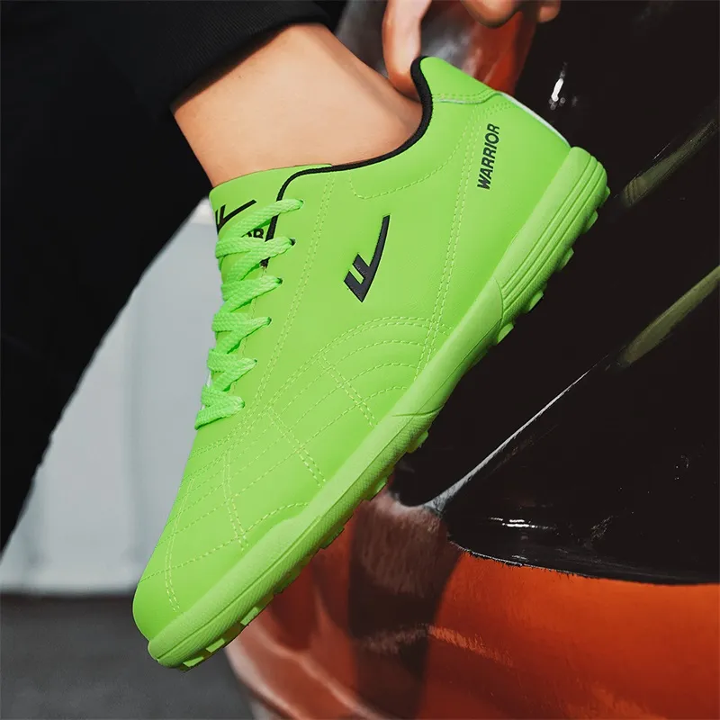 Warrior TF Turf Artificial Ground, Indoor Breathable, Lightweight Coverage Soccer Shoes Unisex Fluorescent Green Black-4