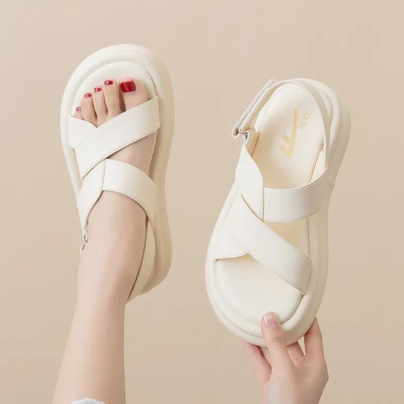 Warrior Casual Chef Shoes Beach Sandals Women's Beige-4