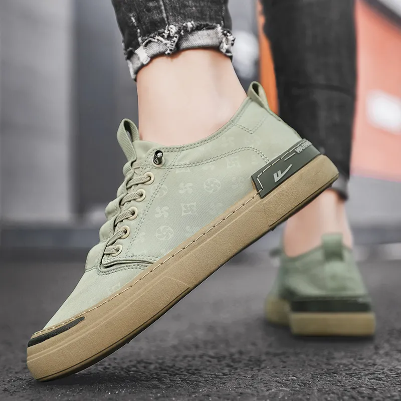 Warrior Slip on Shoes Abrasion Resistant Lightweight Slip Resistant Low Top Skateboard Shoes Men's Green-8