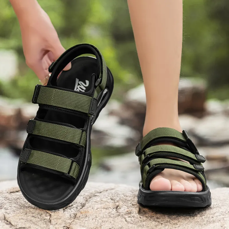 Warrior Beach Sandals Men's Army Green/Black-4