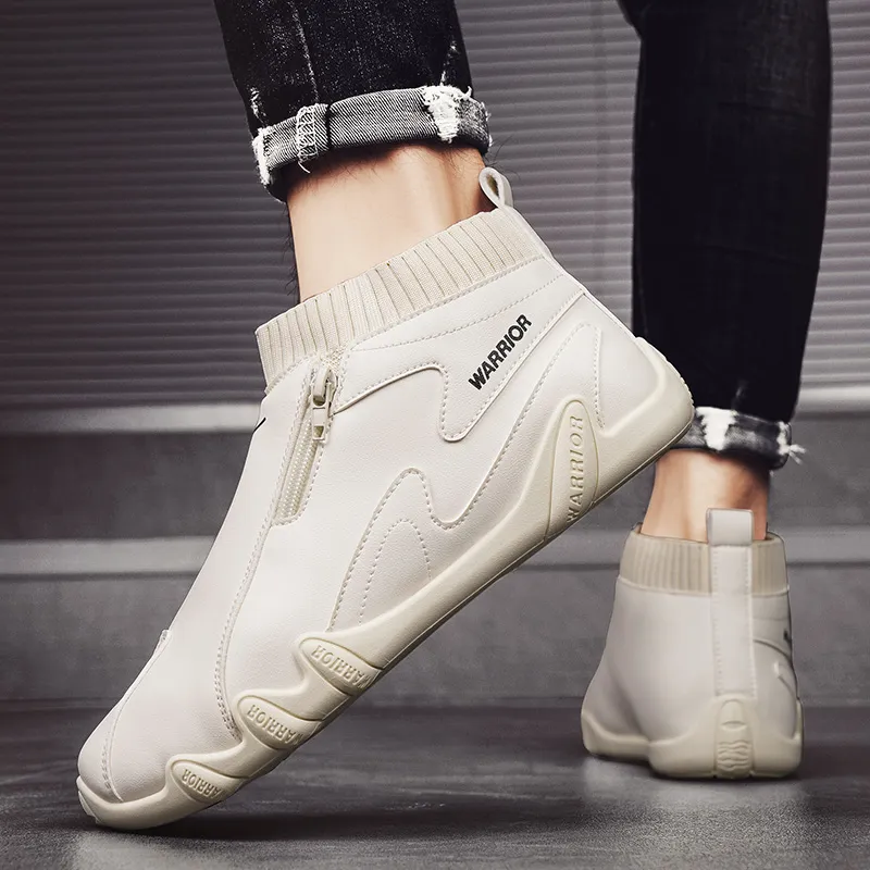 Warrior Slip on Slip on Shoes Coverage Abrasion Resistant Lightweight Slip Resistant Low Top Casual Shoes Men's Beige-6