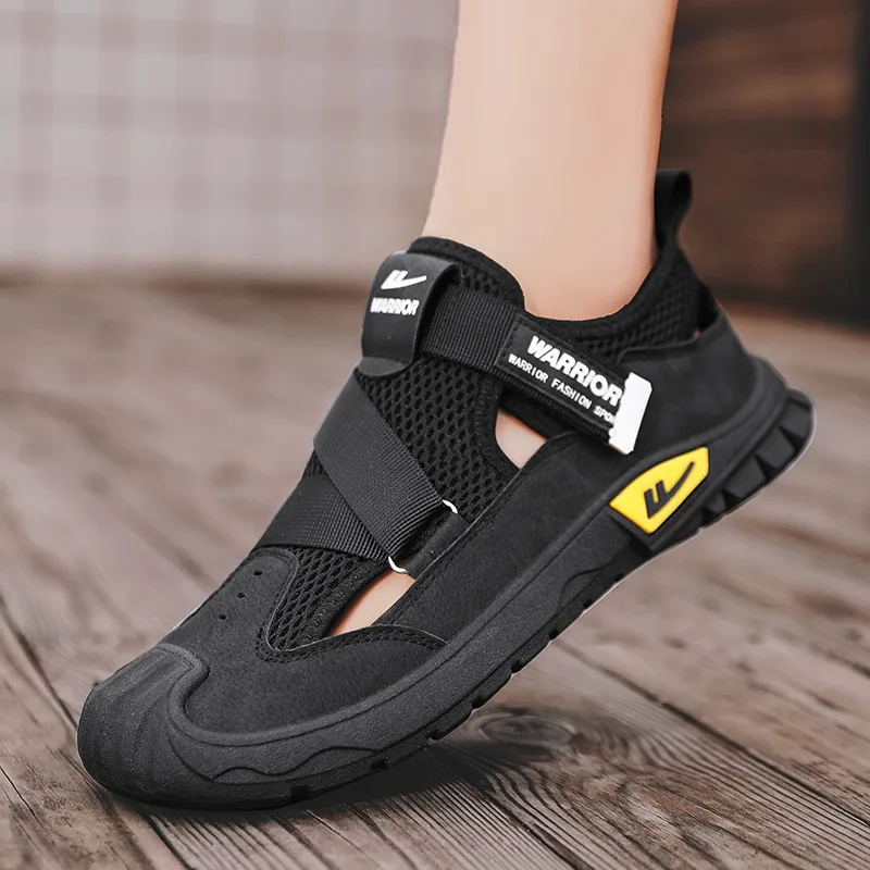 Warrior River Trekking Shoes Wear resistant, Lightweight, Breathable, And Non slip. Beach Sandals Men's Black-4