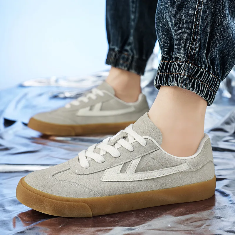 Warrior German Army Trainers Abrasion Resistant, Lightweight, And Breathable Low Top Skateboard Shoes Unisex Gray White-10